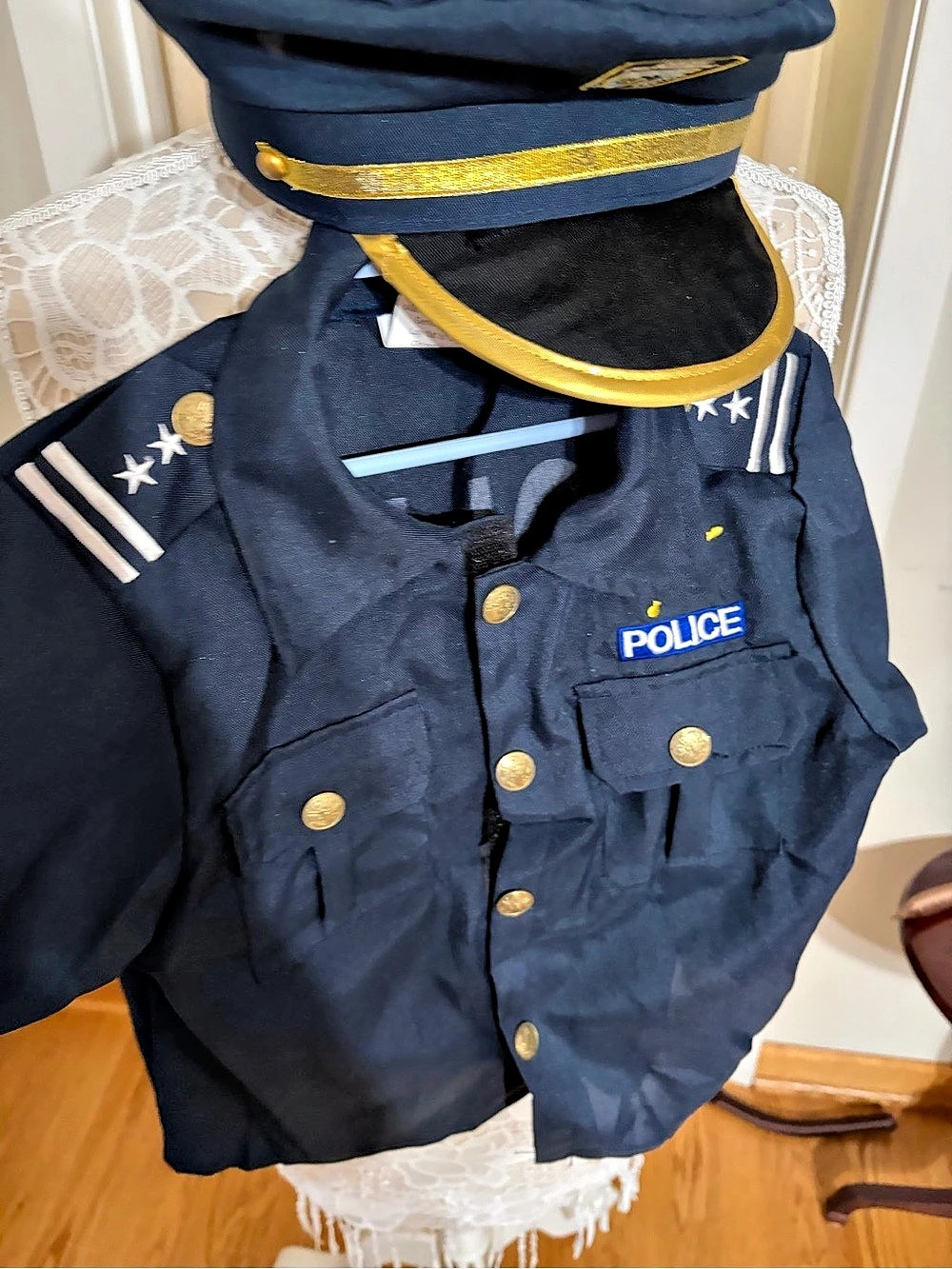 Kangaroo Police costume set Blue & Gold sixe T2 - Picture 5 of 9